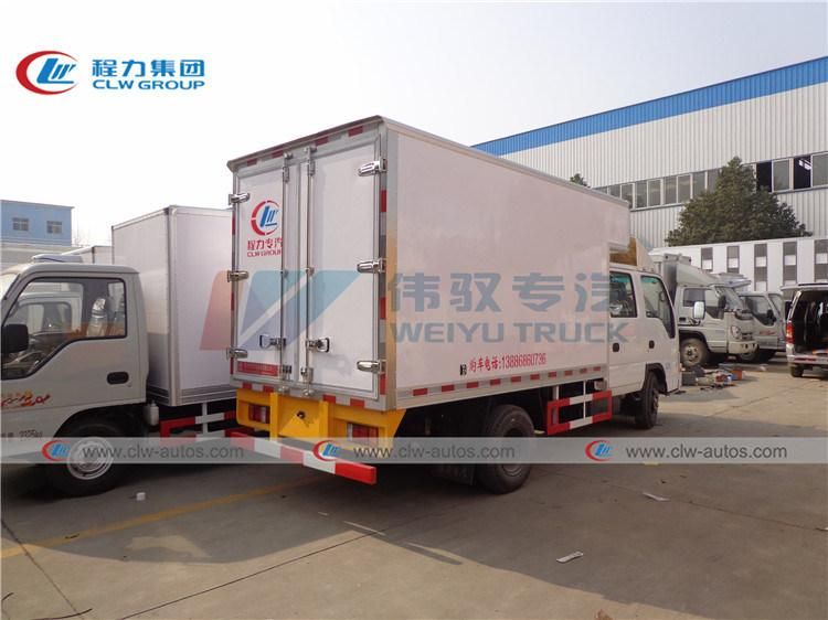 Double Row Isuzu Freezer Truck 3tons Refrigerated Cooling Box Truck 3t for Fresh Meat Transportation
