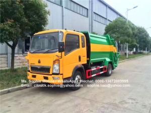 China Manufacturer Sinotruk HOWO Rear Loaded LHD 4X2 4m3 Refuse Collection New Dump Garbage Compactor Truck for Sale