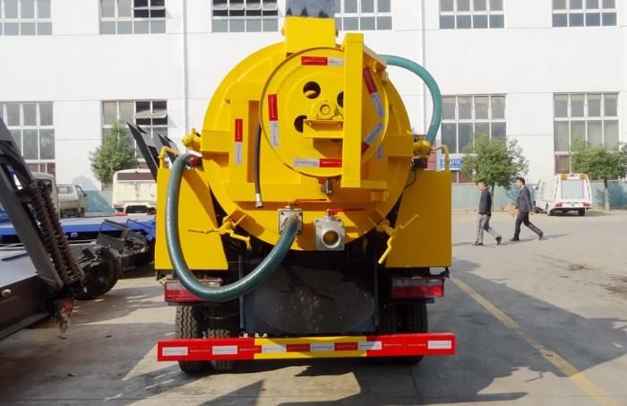 Dongfeng 2cbm Water Tank 2cbm Sewage Tank High Pressure Washing and Cleaning Vacuum Sewage Suction Tanker Truck