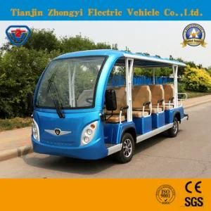 New Design 14 Seater Electric Sightseeing Vehicle for Tourist with Ce Certificate
