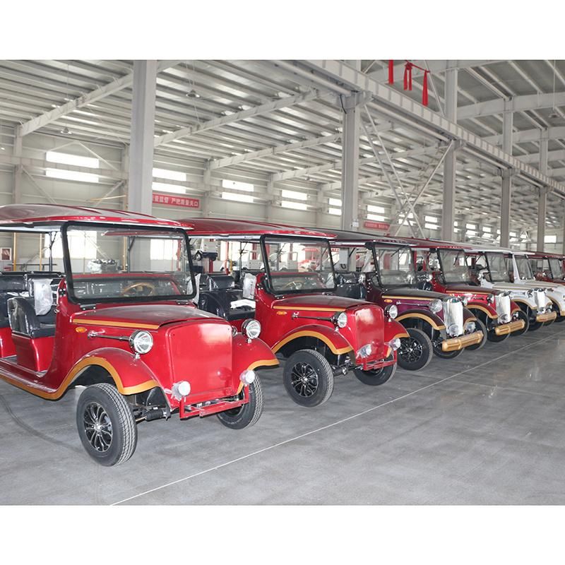 3 Row 8 Passenger Electric Classic Vintage Sightseeing Car