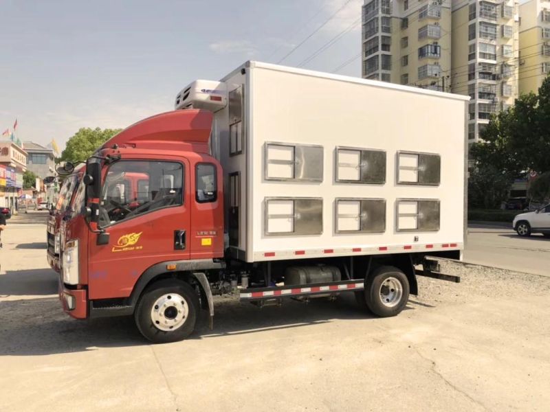 Sinotruk HOWO 4X2 5tons 10tons Livestock Transport Refrigerator Truck for Sale