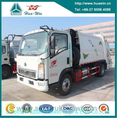 HOWO 4X2 4cbm 6cbm Compressed Garbage Truck