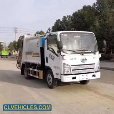 FAW 4X2 4000L Mini Waste Refuse Compressed Garbage Compactor Truck