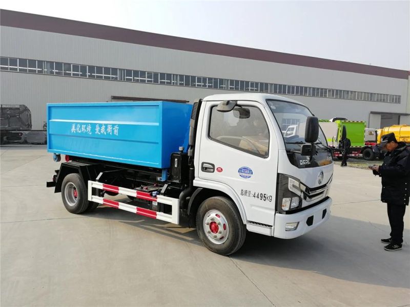 Dongfeng Frika 4X2 Hook Lift Garbage Truck with 5000 Liters Bins