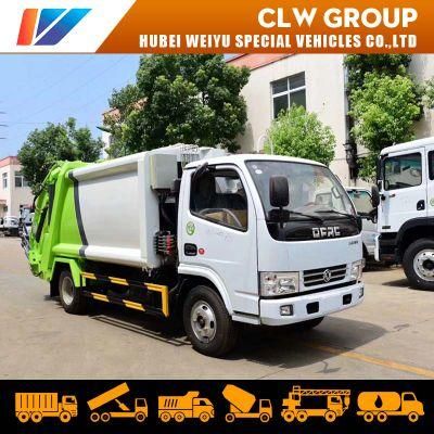 6m3 Dongfeng Rear Load Refuse Collection Garbage Compactor Truck