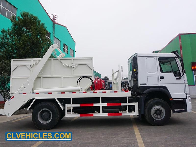 HOWO 10cbm Garbage Truck 10ton Skip Loader Bin Refuse Truck