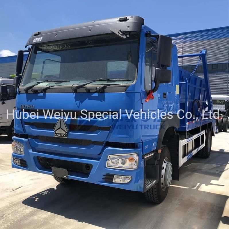 Sinotruk HOWO 266HP 10 Tons Arm Roll Container Swing Arm Skip Loader Garbage Truck