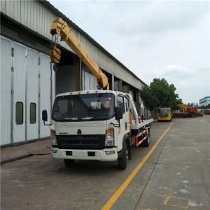 HOWO Light Duty 4X2 4ton Wrecker Truck Mounted Crane 3.2 Ton