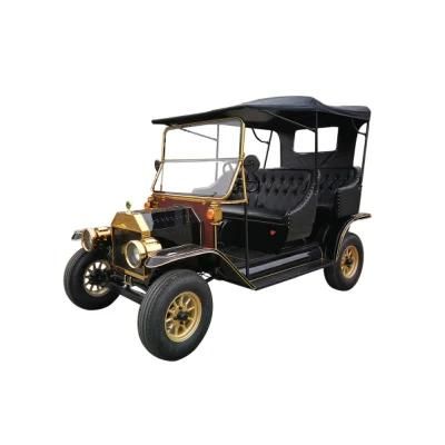Factory Supply Battery Powered Tourist Sightseeing Bus Electric Vintage Classic Car Golf Cart