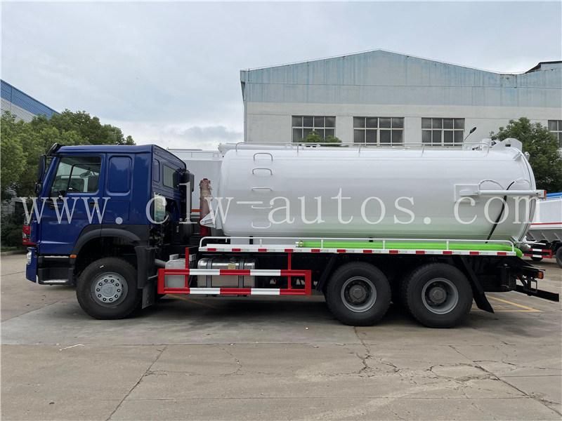 Sinotruk HOWO 6X4 371HP 15000liters Sewage Suction Truck Vacuum Sewer Suction Tanker Truck