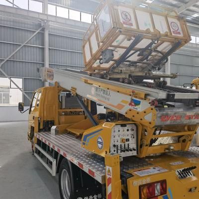 Hydraulic Lifting Platform Crane Truck with Tile Rolling Machine for Workshop Construction