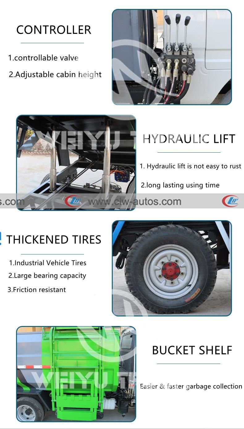 Dongfeng 5000liters Side Bucket Garbage Collector Truck/ Hanging Bucket Roll off Garbage Truck for Urban Garbage Compression Station
