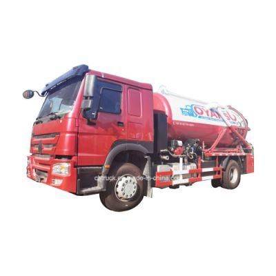 China Brand Sinotruk HOWO 4X2 Vacuum Tank Jetting Sewage Cleaning Suction Tanker Truck