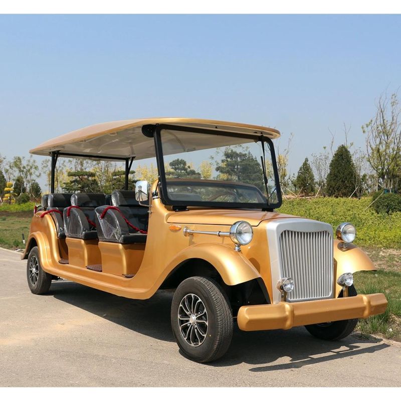 11 Seaters Electric Classic Vintage Sightseeing Car with CE Certificate