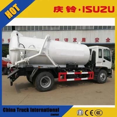 Isuzu Ftr 4*2 190HP 10cbm None Used Vacuum Sewage Suction Truck