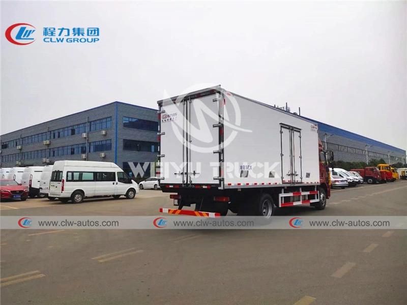 10tons FAW 4X2 Refrigerated Van Truck Refrigerator Vehicle with Carrier Hanxue Thermo King Freezer Unit