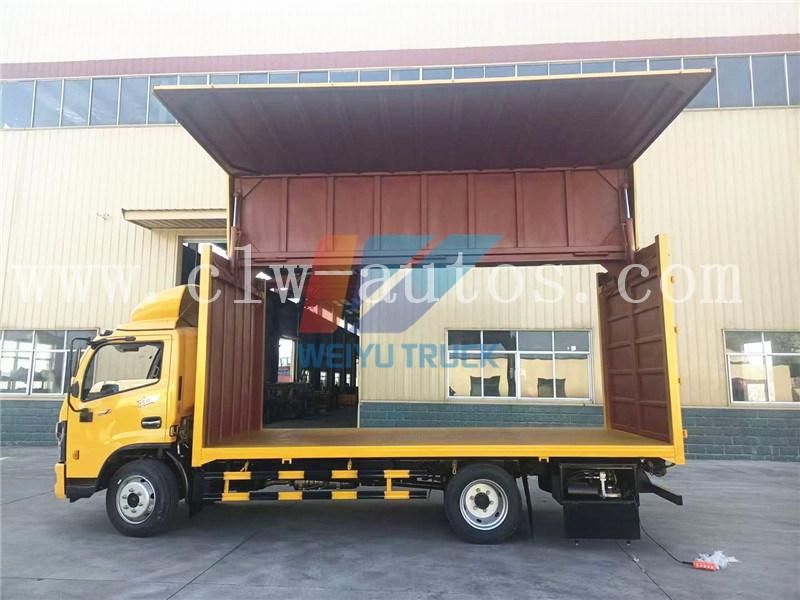 Dongfeng Duolicar 5tons 6tons 7tons 20cbm Double Wing Opeing Unfolding Van Cargo Truck