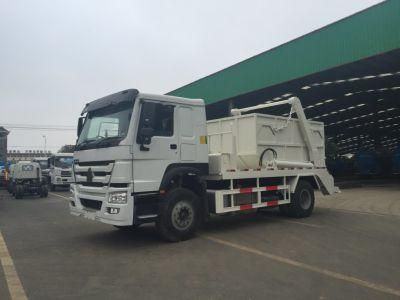 Sinotruk HOWO Rhd 10cbm 12cbm 14cbm Skip Loader Refused Trucks 10ton 12ton Swing Arm Roll Garbage Trucks Made in China