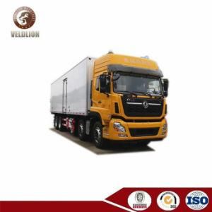 Dongfeng 8X4 385HP 59.2m3 Van 35 Ton Lightweight Design Refrigerator Freezing Van Cargo Truck