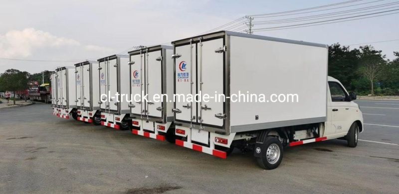 1tons 2tons Refrigerated Freezer Foton Mini Refrigeration Small Refrigerator Van Box Truck for Meat and Fish and Milk