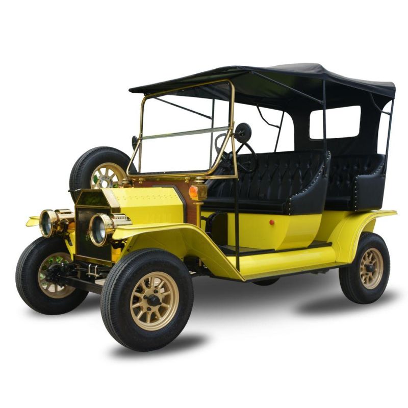 Vintage Old Fashion Sightseeing Scooter 4-5seats Electric Classic Car Golf Cart for Resort Villas Hotels