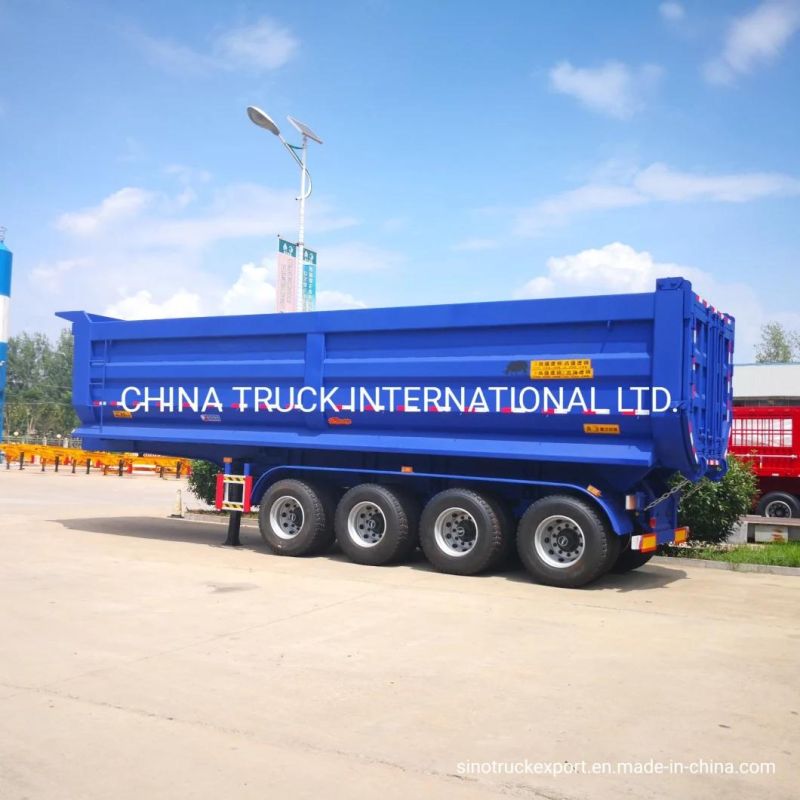 4 Axles Heavy Duty Side Dump/Tipper Semi Trailer for Sale