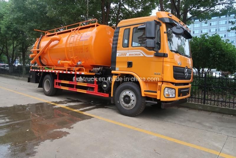 Shacman L3000 4X2 Sewage Suction Truck 12m3 14m2 10m3