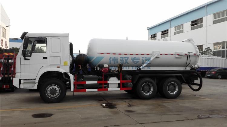 HOWO 6X6 Sewage Suction Truck 10000liters Vacuum Septic Tanker Truck off Road for Brunei
