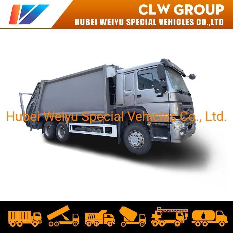 Sinotruk HOWO 371HP 20m3 Compactor Garbage Truck Right Hand Drive Rear Loader Garbage Truck