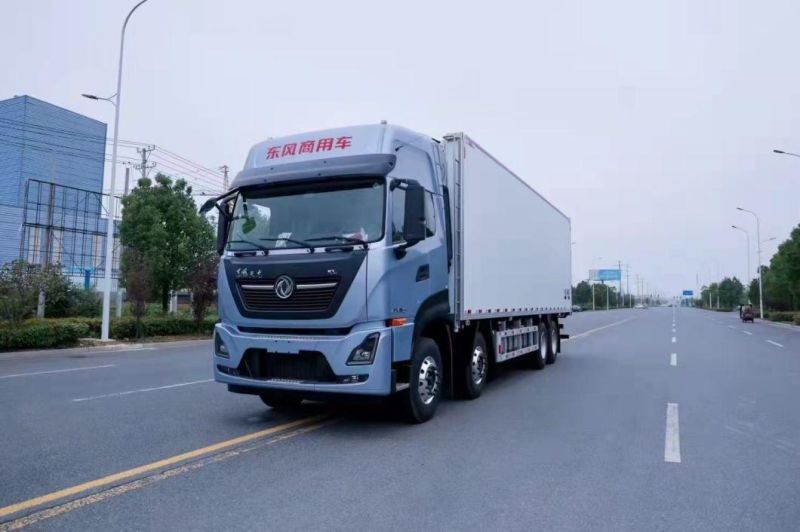 Dongfeng Tianlong 8*4 Diesel Fuel Type Refrigerator Van Truck