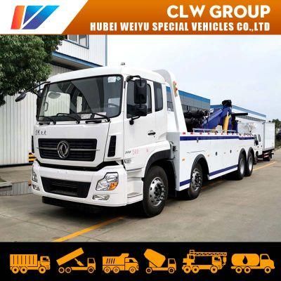 Dongfeng 8X4 25ton 30ton 35ton 40ton Heavy Duty Towing Truck Mounted Crane Under Lift Road Recovery Rescue Wrecker Truck
