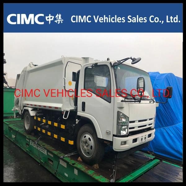 Isuzu Nqr Garbage Compactor Truck Hydraulic Container Hook Lift Bin 6ton 8ton