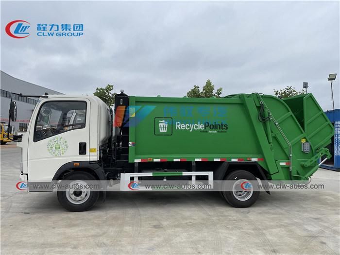 4X2 Sinotruk HOWO 6tons Compactor Garbage Truck 7cbm 10cbm Compressed Garbage Truck