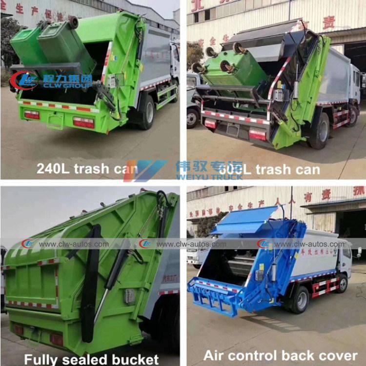 Shacman L3000 4X2 12cbm 14cbm Compactor Garbage Truck Trash Can Rear Loader Compressed Garbage Truck for Sale