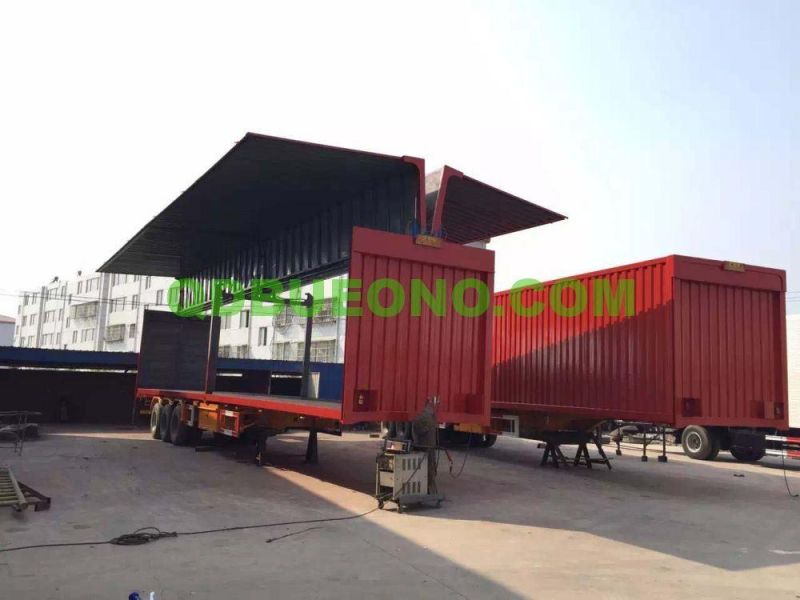 30FT Customized Aluminum Wing Van Truck Body for 3 Alxe Semi-Trailer