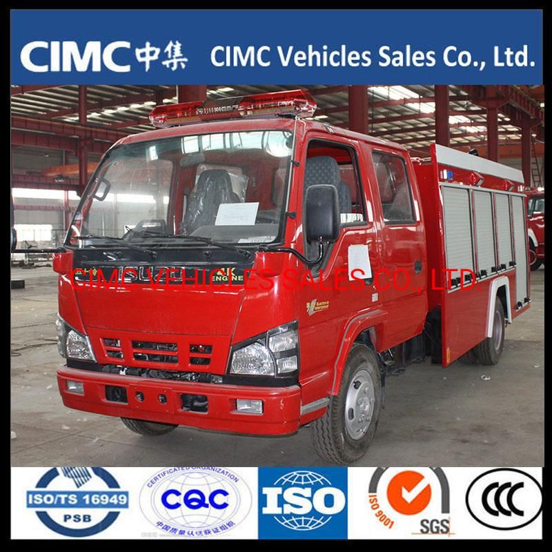 Isuzu Npr 3000L Diesel Engine Extinguish Water Firetruck Tank Fire Truck 4kh1