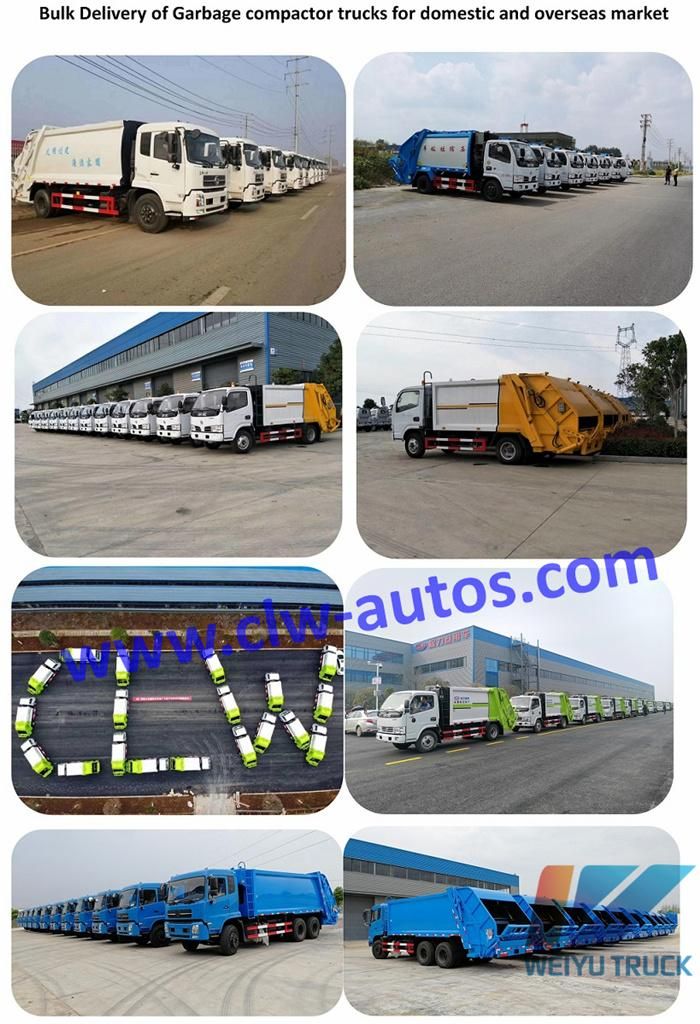10m3 12cbm 8tons 10tons Compactor Waste Recycle Truck China Euro 3/4/5/6 Rear Loader Garbage Truck