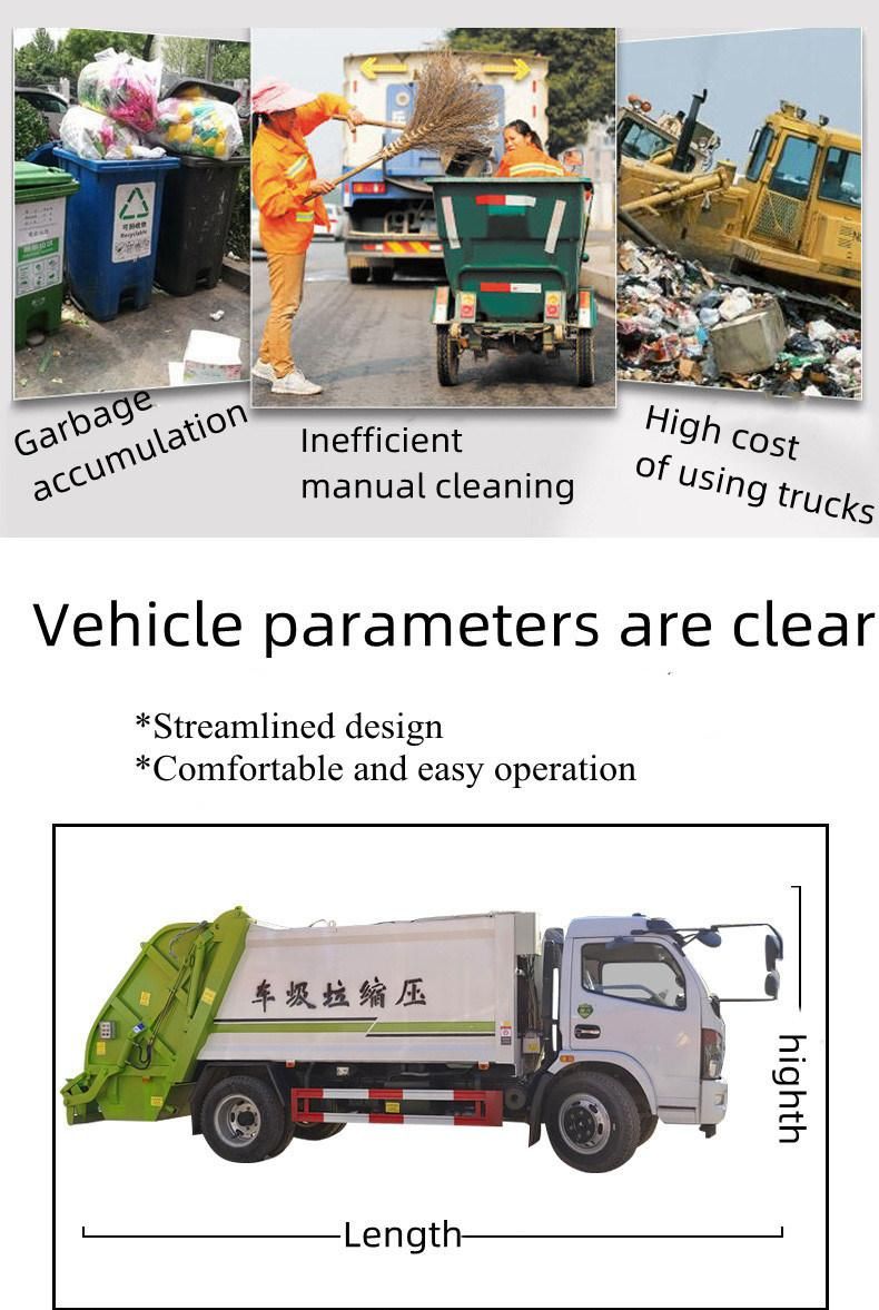 4*2 HOWO 12-14cbm Compactor Garbage Truck Crush Collection for Refuse Cleaning Transportion Truck