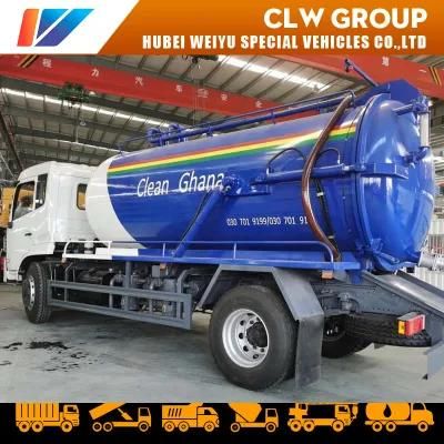 Dongfeng 5mm Thick Carbon Steel Tanker Vacuum Sewage Suction Truck Fecal Suction Vehicle Septic Tank Truck for City Cleaning
