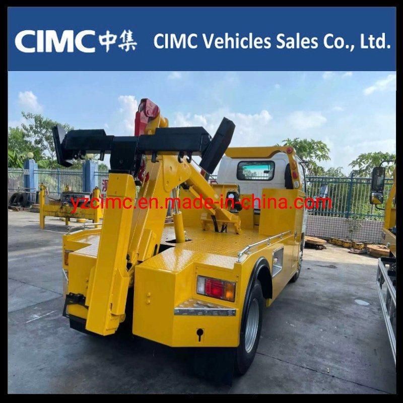 China Isuzu 600p Npr Wrecker Flatbed Tow Towing Truck 4kh1 Engine