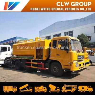 Dongfeng 12m3 Vacuum Sludge Suction Cleaning Truck 13m3 Sewer Waste Jetting Car