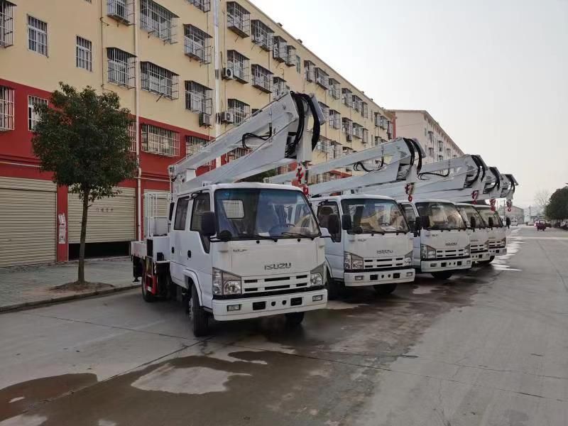 Crank Lifting Platform Truck for Street Lamp Maintenance in Factory Building