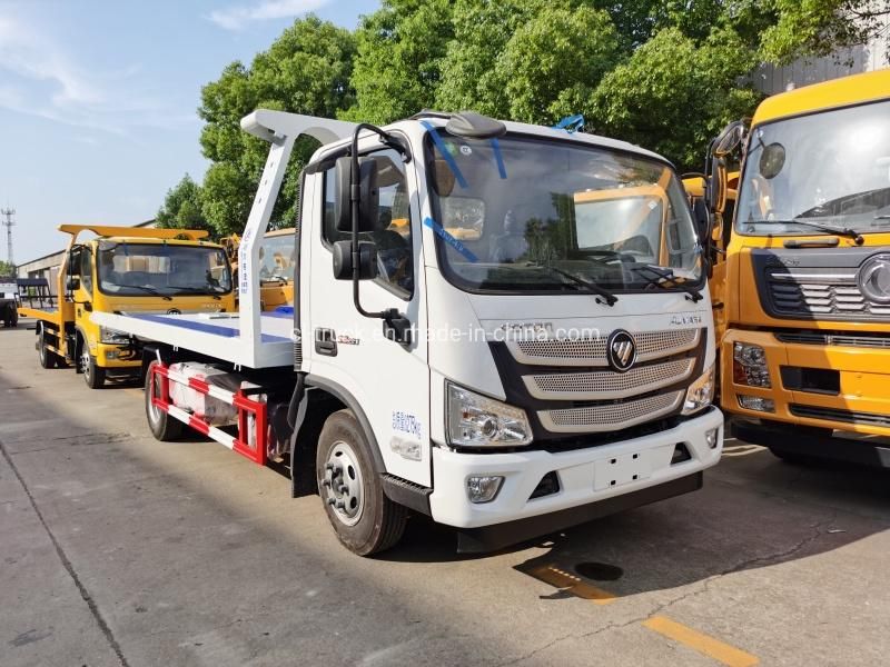 Foton Aumark 5600mm Length Flat Bed Wrecker Truck for Sale