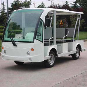 White 8 Passengers Electric Shuttle Bus Sales (DN-8F)