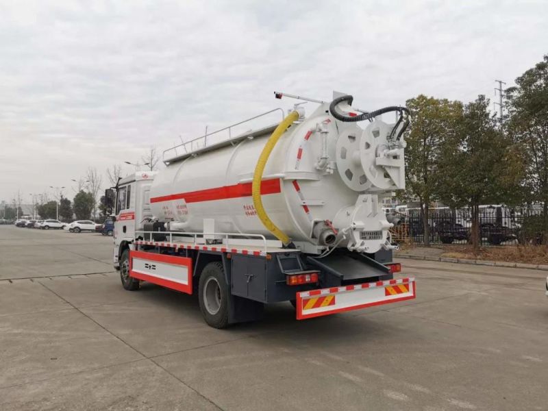 High Quality Shacman 12m3 Vacuum Sewage Suction Tanker Truck with Vacuum Pump for Sales