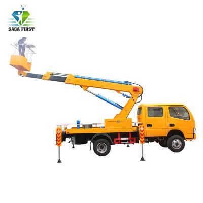 10-16m Aerial Work Platform Trailer Telescopic Truck Spider Lift