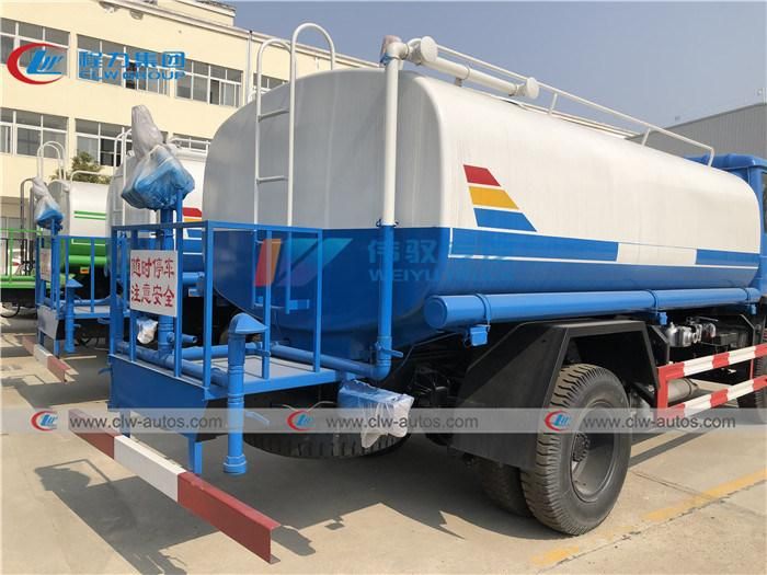 6 Wheels Diesel Engine 10tons China Dongfeng 4X2 Water Tank Truck 10cbm Water Truck Road Cleaning Truck