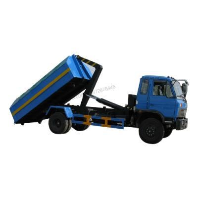 Dongfeng 145 153 Type Cummins 190HP 170HP Right Hand Drive 10m3 12m3 Hook Arm Garbage Truck Container Bins for Sale