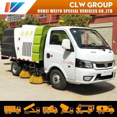 Dongfeng 2ton Road Cleaning Sweeping Truck High Pressure Washing Road Sweeper Truck